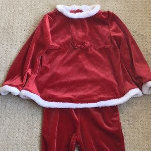 Adorable Velvet Santa Outfit - Size 3T